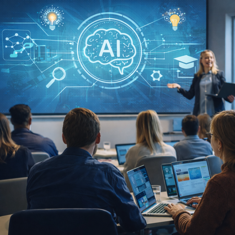 Konferens om AI i skolan i Lycksele den 24 februari 2026 med föreläsning om digitala verktyg och artificiell intelligens i undervisningen.